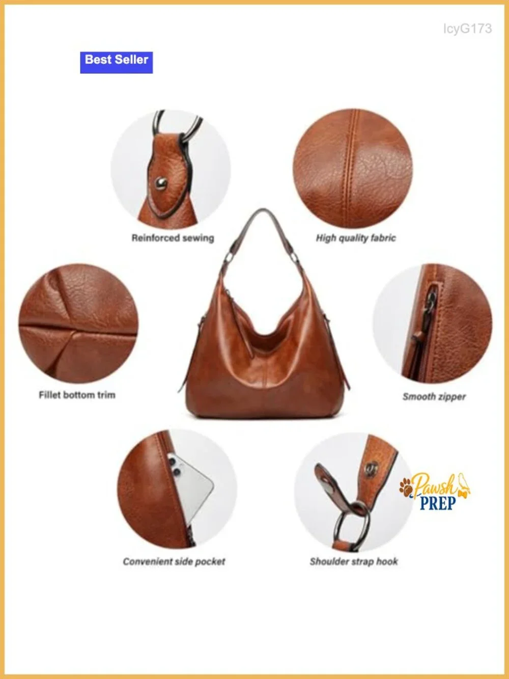 Large Slouchy Hobo Bag Women Vegan PU Leather Shoulder Purse